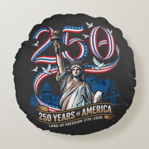 Coussins Ronds 250 Ans Anniversaire Amérique 1776 2026