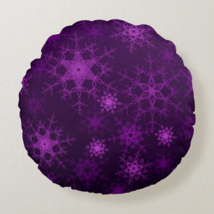 Coussins Ronds 2d illustration. Abstraits flocons de neige. Saint