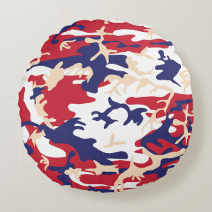 Coussins Ronds 4 juillet, Jour de l'Indépendance, Beige de camouf