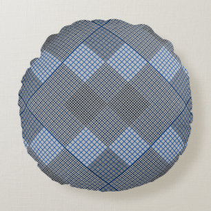 Coussins Ronds À damiers minuscule 2 tons 04A Gray BG