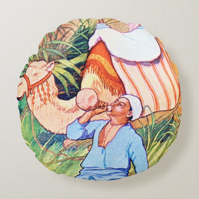 Coussins Ronds À L'Oasis (Devant)