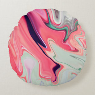 Coussins Ronds Abstract elegant fluide marble liquide