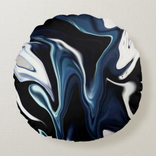 Coussins Ronds Abstract elegant fluide marble liquide
