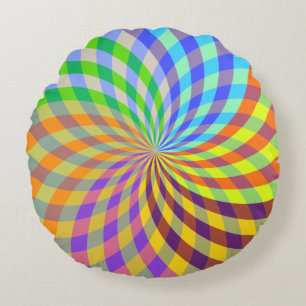 Coussins Ronds Abstrait arc-en-ciel