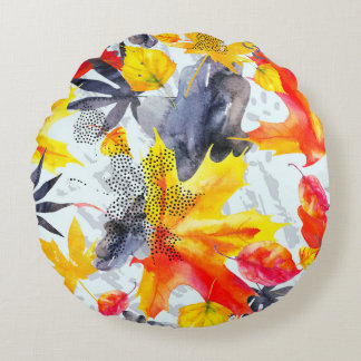 Coussins Ronds Abstrait automne sans couture motif dans l'automne