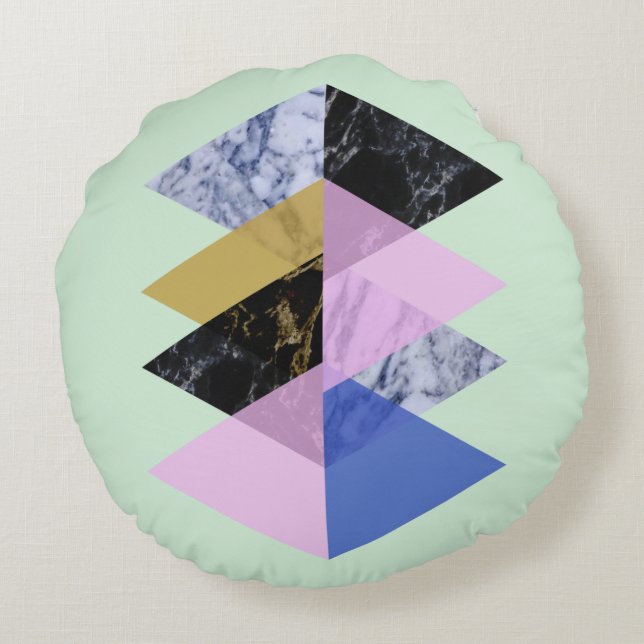 Coussins Ronds Abstrait scandinave #886 (Dos)