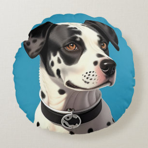 Coussins Ronds Accent de maison pour amateur de chien dalmate élé