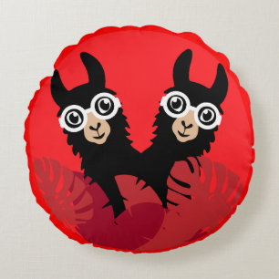 Coussins Ronds Accessoires Llama Alpaca amusants