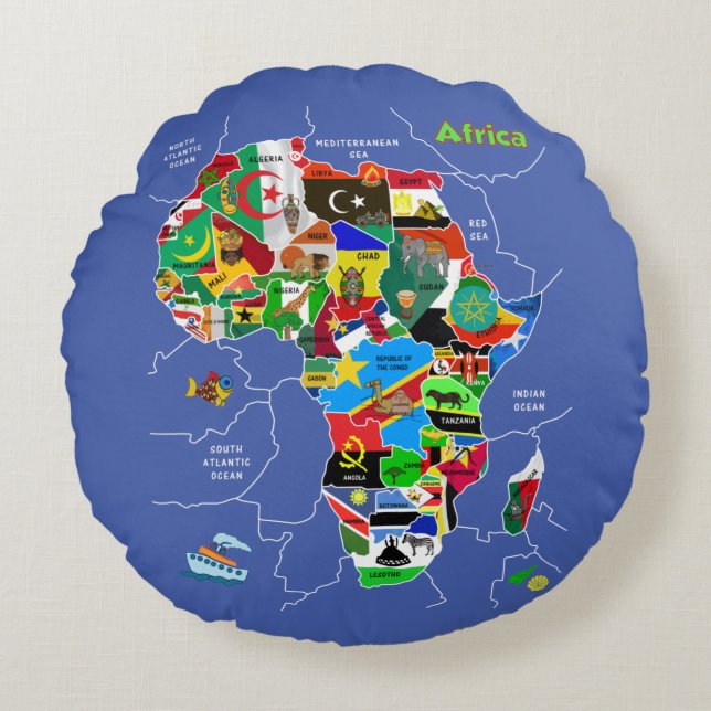 Coussins Ronds Africa map (Devant)