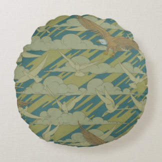 Coussins Ronds Aigle et colombe