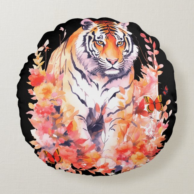 Coussins Ronds Aimez les tigres Cherchez pas plus loin (Devant)