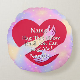 Coussins Ronds Ajouter des noms Changer tout le coeur de texte En