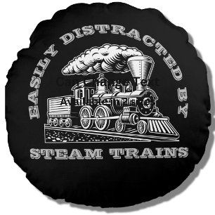 Coussins Ronds Ajouter un nom Modifier le texte Trains à vapeur f
