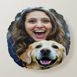 Coussins Ronds Ajouter une photo de Labrador Retriever Personnali