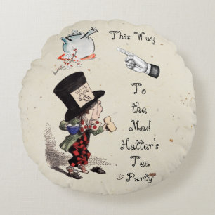 Coussins Ronds Alice - Thé à la folie de Chapelier 1865
