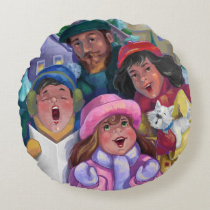 Coussins Ronds Aller à une illustration de covoiturage