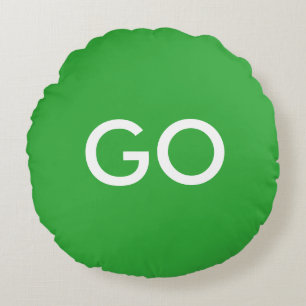 Coussins Ronds Aller Signer vert et blanc