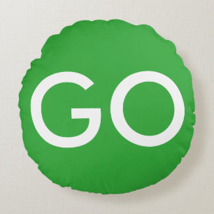 Coussins Ronds Aller Signer vert et blanc