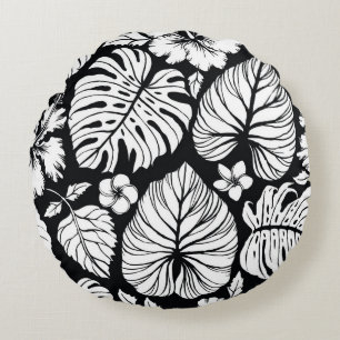 Coussins Ronds Aloha Hawaiian Shirt Arrière - plan Motif sans cou
