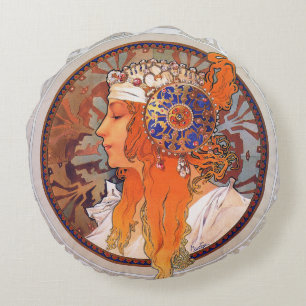 Coussins Ronds Alphonse Mucha