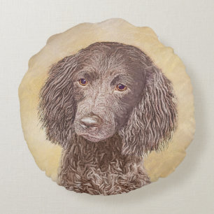 Coussins Ronds American Water Spaniel Peinture - Original Dog Art