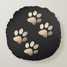 Coussins Ronds Amis chien étinceler doux ocher