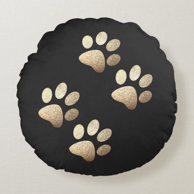 Coussins Ronds Amis chien étinceler doux ocher (Devant)