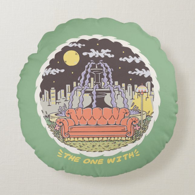 Coussins Ronds AMIS™ | Fontaine de dessin (Devant)