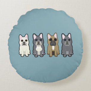 Coussins Ronds Amis Frenchie