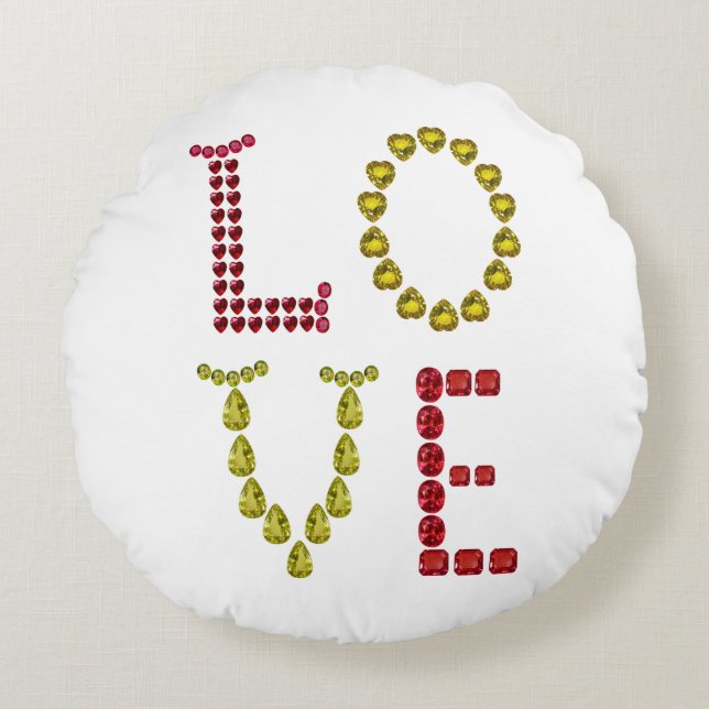 Coussins Ronds Amour (Devant)