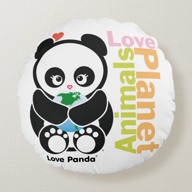 Coussins Ronds Amour Panda® (Devant)