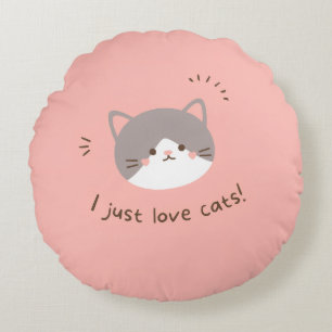 Coussins Ronds Amoureux des chats