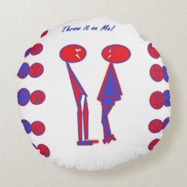 Coussins Ronds Amusant abstrait art Jeu d'oreiller