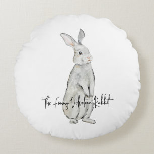 Coussins Ronds Amusant lapin velours lancer oreiller