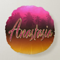 Anastasia prénom Golden pink Oreillers