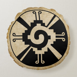 Coussins Ronds Ancien Mayan Hunab-Ku
