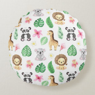 Coussins Ronds Animal tropical