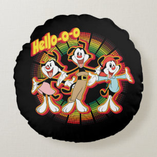 Coussins Ronds Animaniacs   Hello-o Retro Equalizer Graphic