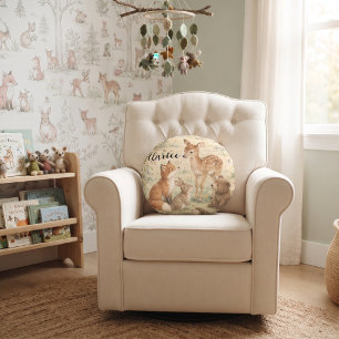 Coussins Ronds Animaux Enchanteurs des Bois