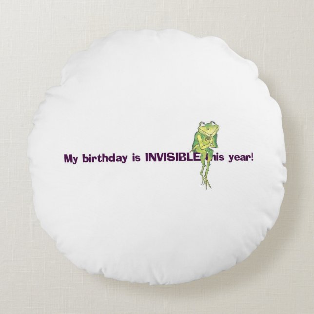 Coussins Ronds ANNIVERSAIRE 2-SIDED et ANNÉE BISSEXTILE (Devant)