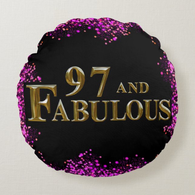 Coussins Ronds Anniversaire 97 ans (Devant)