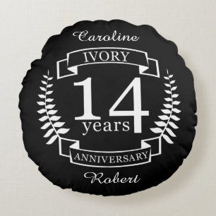 Coussins Ronds anniversaire du mariage ivoirien 14 ans