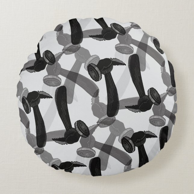 Coussins Ronds Antique Hammer Mancave (Devant)