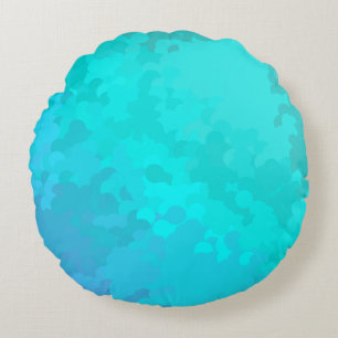 Coussins Ronds Aqua Ombre