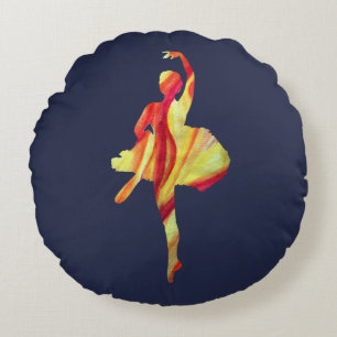 Coussins Ronds Aquarelle Ballerina
