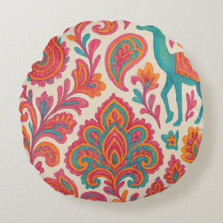 Coussins Ronds aquarelle de style bohème de style bohème