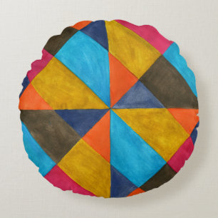 Coussins Ronds Aquarelle design créatif abstrait.