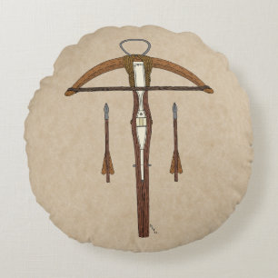 Coussins Ronds Arbalète médiévale avec boulons
