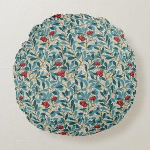 Coussins Ronds Arbre à framboises rouges, William Morris