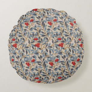 Coussins Ronds Arbre à framboises rouges, William Morris